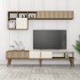HANAH HOME TV polica Milan TV Walnut Cream - slika 1