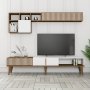 HANAH HOME TV polica Milan TV Walnut White - slika 1