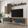 HANAH HOME TV polica Class S Walnut Chalcedony - slika 2