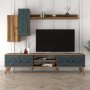 HANAH HOME TV polica Class S Walnut Chalcedony - slika 1
