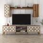 HANAH HOME TV polica Class S Walnut Cream - slika 4