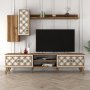 HANAH HOME TV polica Class S Walnut Cream - slika 1