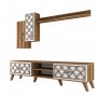 HANAH HOME TV polica Class S Walnut White - slika 5