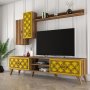HANAH HOME TV polica Class S Walnut Yellow - slika 2