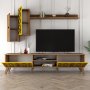 HANAH HOME TV polica Class S Walnut Yellow - slika 3