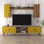 HANAH HOME TV polica Class S Walnut Yellow - slika 4