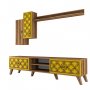 HANAH HOME TV polica Class S Walnut Yellow - slika 5
