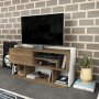 HANAH HOME TV polica Raca White Oud Oak - slika 3