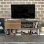 HANAH HOME TV polica Raca White Oud Oak - slika 1