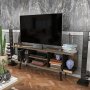 HANAH HOME TV polica Akya Walnut Black - slika 2