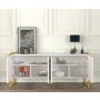 HANAH HOME Komoda Lost Console White Gold - slika 4