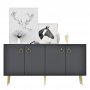 HANAH HOME Komoda Drop Anthracite - slika 3