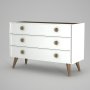 HANAH HOME Komoda Nadya White Walnut - slika 5