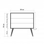 HANAH HOME Komoda City Trio Colorblock - slika 4