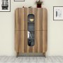 HANAH HOME Višenamenski ormar Mine Walnut Blue - slika 1