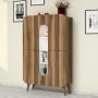 HANAH HOME Višenamenski ormar Mine Walnut White - slika 2