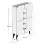 HANAH HOME Višenamenski ormar Mine Walnut White - slika 4