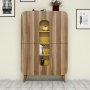 HANAH HOME Višenamenski ormar Mine Walnut Yellow - slika 1