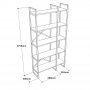 HANAH HOME Polica za knjige VG4 W - slika 5