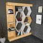 HANAH HOME Polica za knjige Sueno White Oak - slika 5
