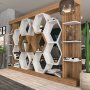 HANAH HOME Polica za knjige Sueno White Walnut - slika 2