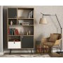 HANAH HOME Polica za knjige Karamel Walnut Anthracite - slika 1