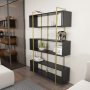 HANAH HOME Polica za knjige Bruti Anthracite Gold - slika 2
