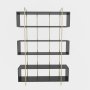 HANAH HOME Polica za knjige Bruti Anthracite Gold - slika 5