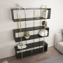 HANAH HOME Polica za knjige Bruti Anthracite Gold - slika 1
