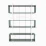 HANAH HOME Polica za knjige Bruti Green White - slika 5