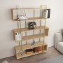 HANAH HOME Polica za knjige Bruti Oak Gold - slika 2