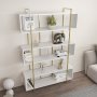 HANAH HOME Polica za knjige Bruti White Gold - slika 2