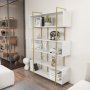 HANAH HOME Polica za knjige Bruti White Gold - slika 3
