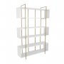 HANAH HOME Polica za knjige Bruti White Gold - slika 4