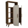 HANAH HOME Polica za knjige Form Walnut Cream - slika 4