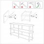 HANAH HOME Polica za knjige Raca Black - slika 5