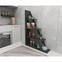 HANAH HOME Polica za knjige Arven Anthracite - slika 5