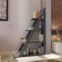 HANAH HOME Polica za knjige Arven Anthracite - slika 1
