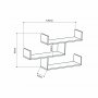 HANAH HOME Zidna polica Tibet Anthracite - slika 4