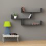 HANAH HOME Zidna polica Tibet Anthracite - slika 1