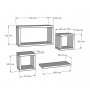 HANAH HOME Zidna polica Babi Sapphire Oak - slika 5