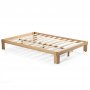 HANAH HOME Bračni krevet Soft Lacquared 160 Light Brown - slika 3