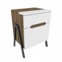 HANAH HOME Noćni stočić Neva Walnut White - slika 4