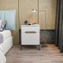 HANAH HOME Noćni stočić Neva Walnut White - slika 1