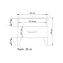 HANAH HOME Noćni stočić Lavinia 002 Anthracite - slika 3