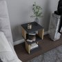 HANAH HOME Noćni stočić Carter Anthracite Oak - slika 2