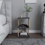 HANAH HOME Noćni stočić Carter Anthracite Oak - slika 1