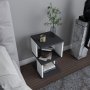 HANAH HOME Noćni stočić Carter Anthracite White - slika 2