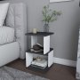HANAH HOME Noćni stočić Carter Anthracite White - slika 3