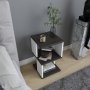 HANAH HOME Noćni stočić Carter Dark Oak White - slika 2